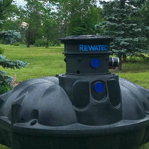 A Rewatec system in a backyard