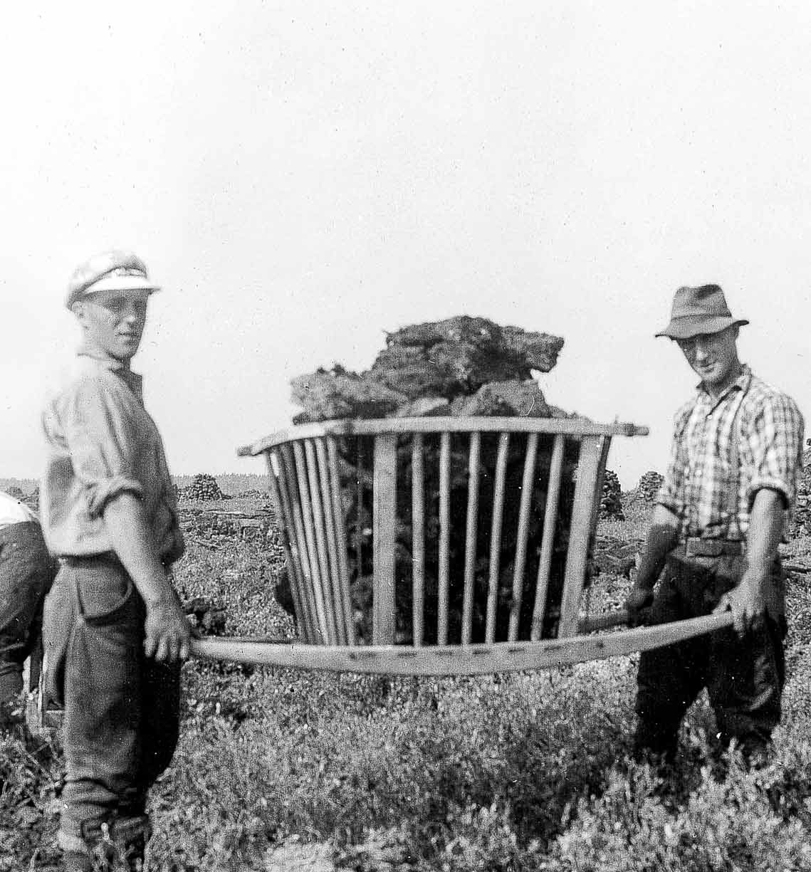 Récolte de tourbe en 1933