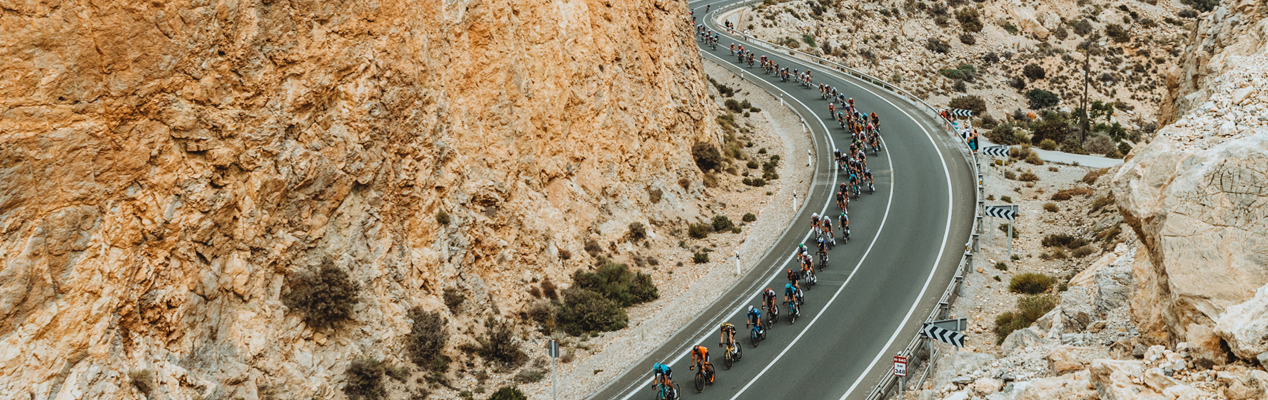 Cyclists on the road