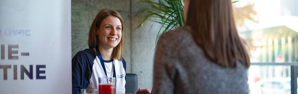 People talking during PT hiring tour