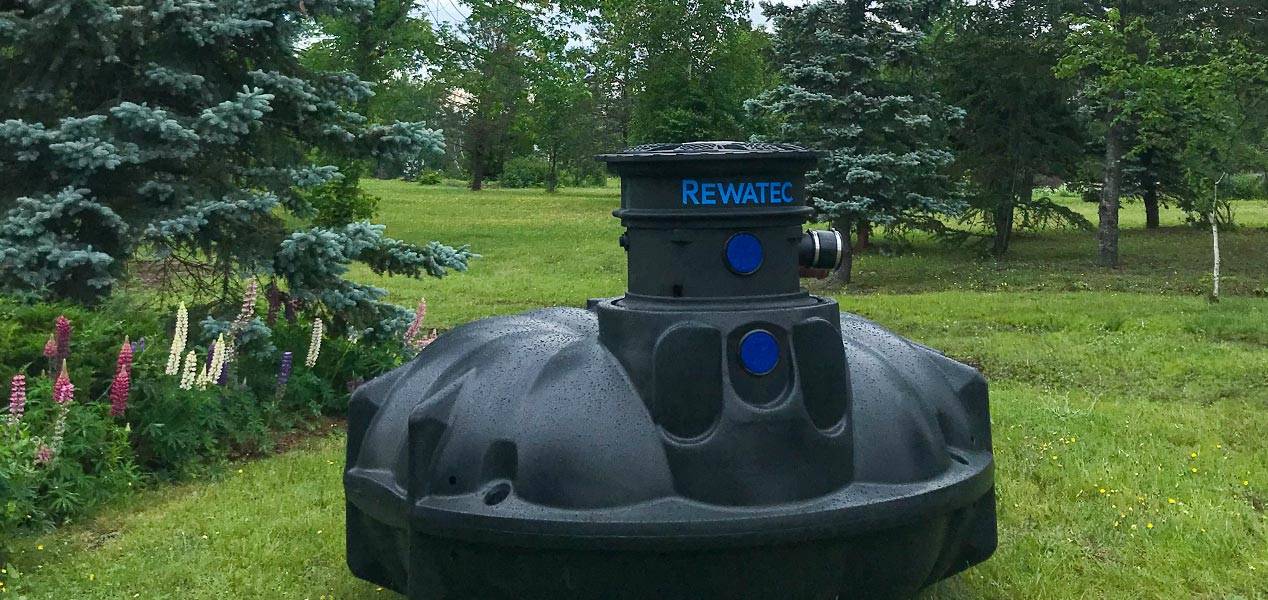 A Rewatec system in a backyard