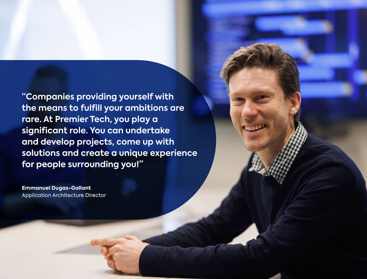 DUGE intrapreneuriat - EN Companies providing you with the means to fulfill your ambitions are few and far between. At Premier Tech, your role is significant. You can take action, develop initiatives, find solutions and create a unique experience for people surrounding you!