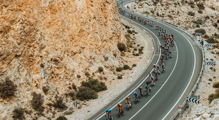 Cyclists on the road