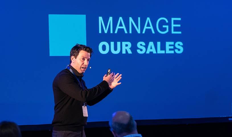 Team member doing a presentation