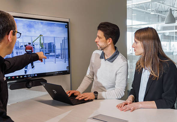 Team members in a meeting