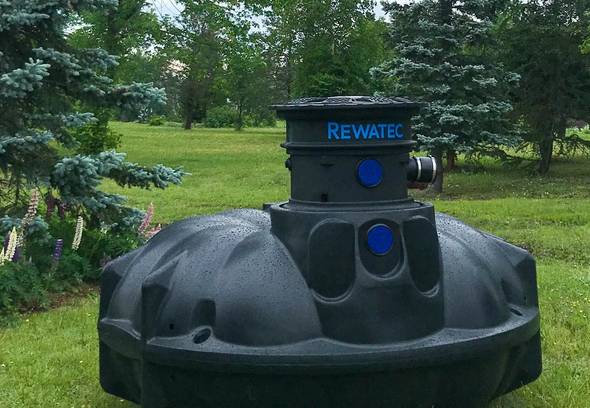 A Rewatec system in a backyard