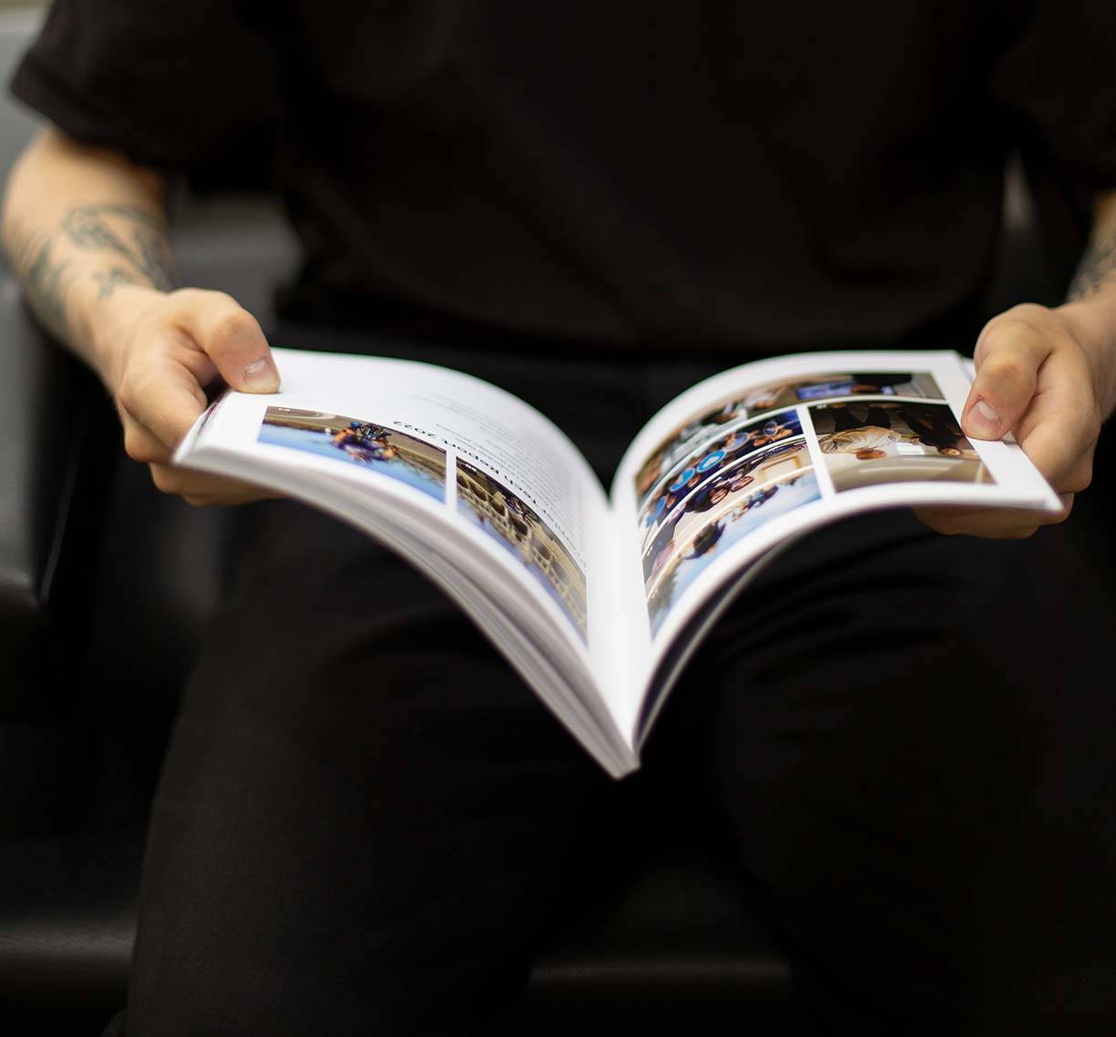 a person holding Premier Tech annual report