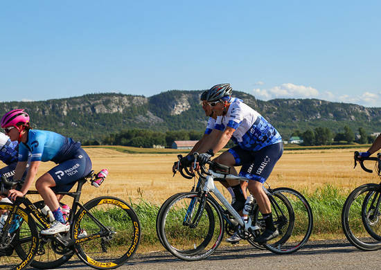 Team members cycling